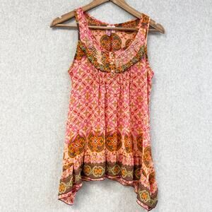 Y2K Dolled Up by Fang Sheer Tank Women Medium Fairycore Bohemian Feminine Dainty